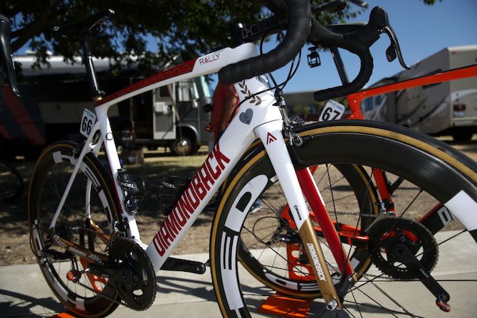 'Gladiator' is Brandon McNulty's 58cm frame. Ten-year-old Lucas' picture of himself at a colosseum inspired the design: the bronze-gold and scarlet colours, laurel wreaths and Roman mosaic patterns would be good enough for Russell Crowe to ride
