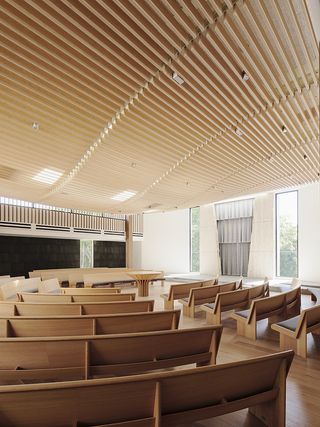interior of timber synagogue