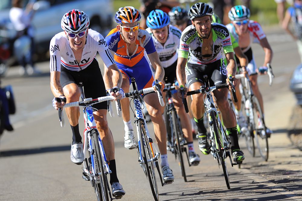 Bradley Wiggins climbs the Covatilla in 2011