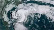 Satellite imagery of Tropical Storm Arthur, as seen on May 17, 2020. 