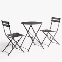 Camden two-seater bistro table &amp; chairs in Steel Grey | Was £91.20