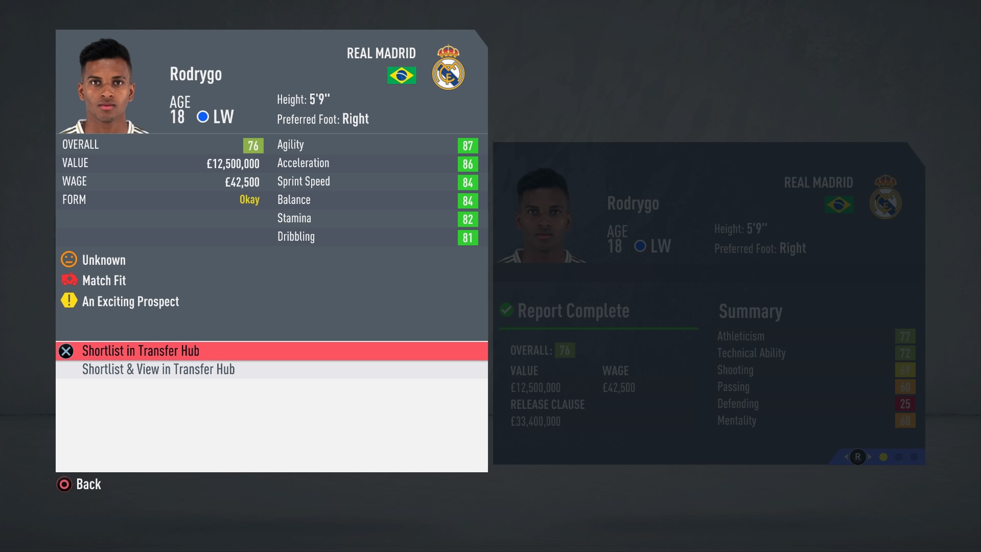 FIFA 20 best young wingers: Rodrygo