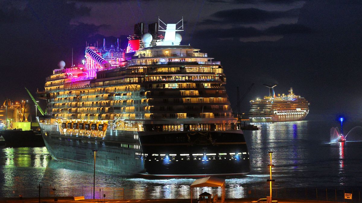 The Disney Wish pulling into Port Canaveral, Florida on June 20, 2022.