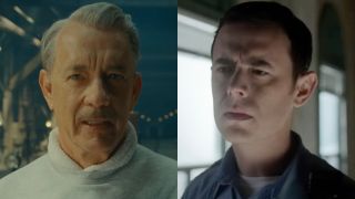 Tom Hanks and Colin Hanks in a side-by-side photo.