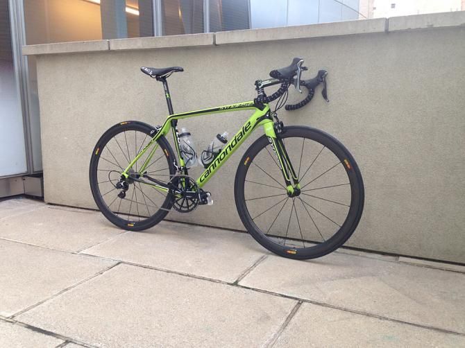 One of the Cannondale Synapse Hi-Mod bikes