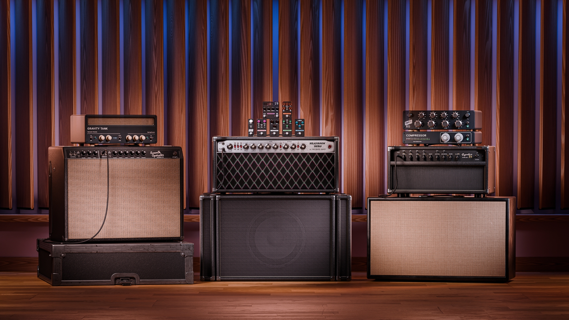 The amp and effects selection from the Neural DSP Archetype John Mayer X guitar plugin