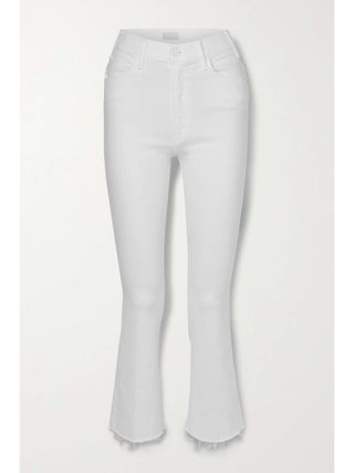 The Hustler Cropped Frayed High-Rise Flared Jeans