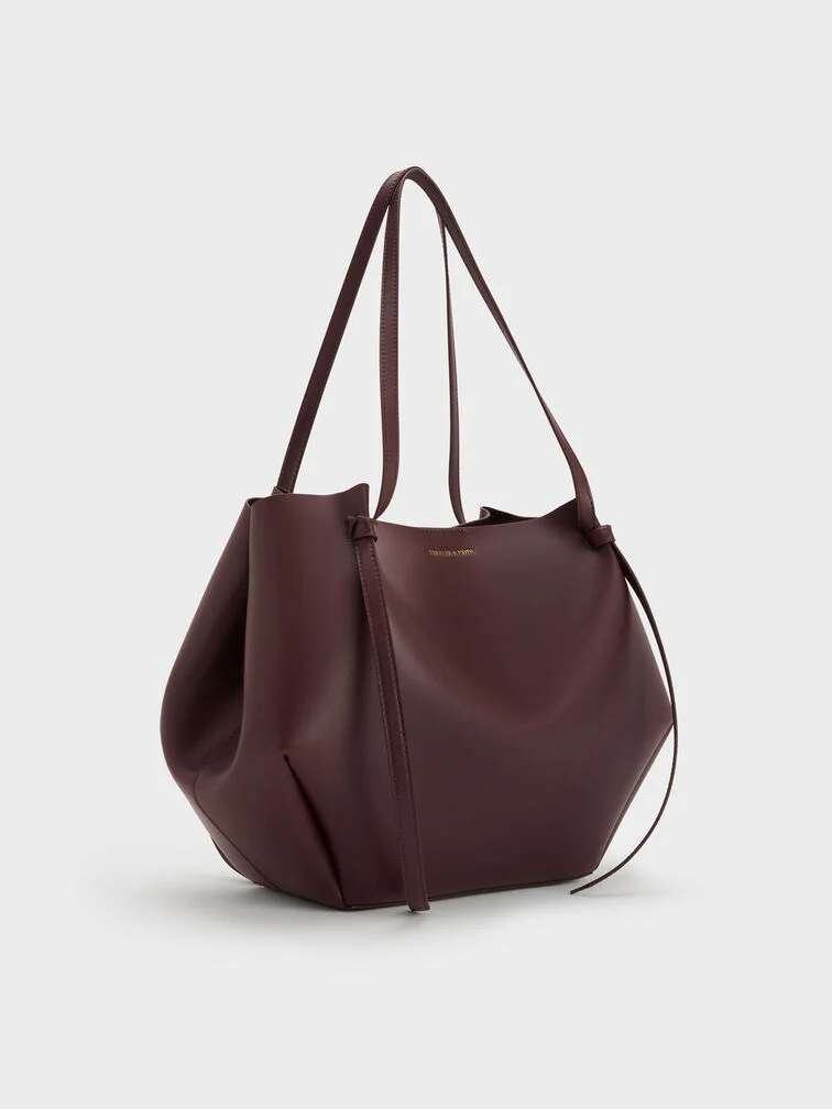 wine color large tote bag
