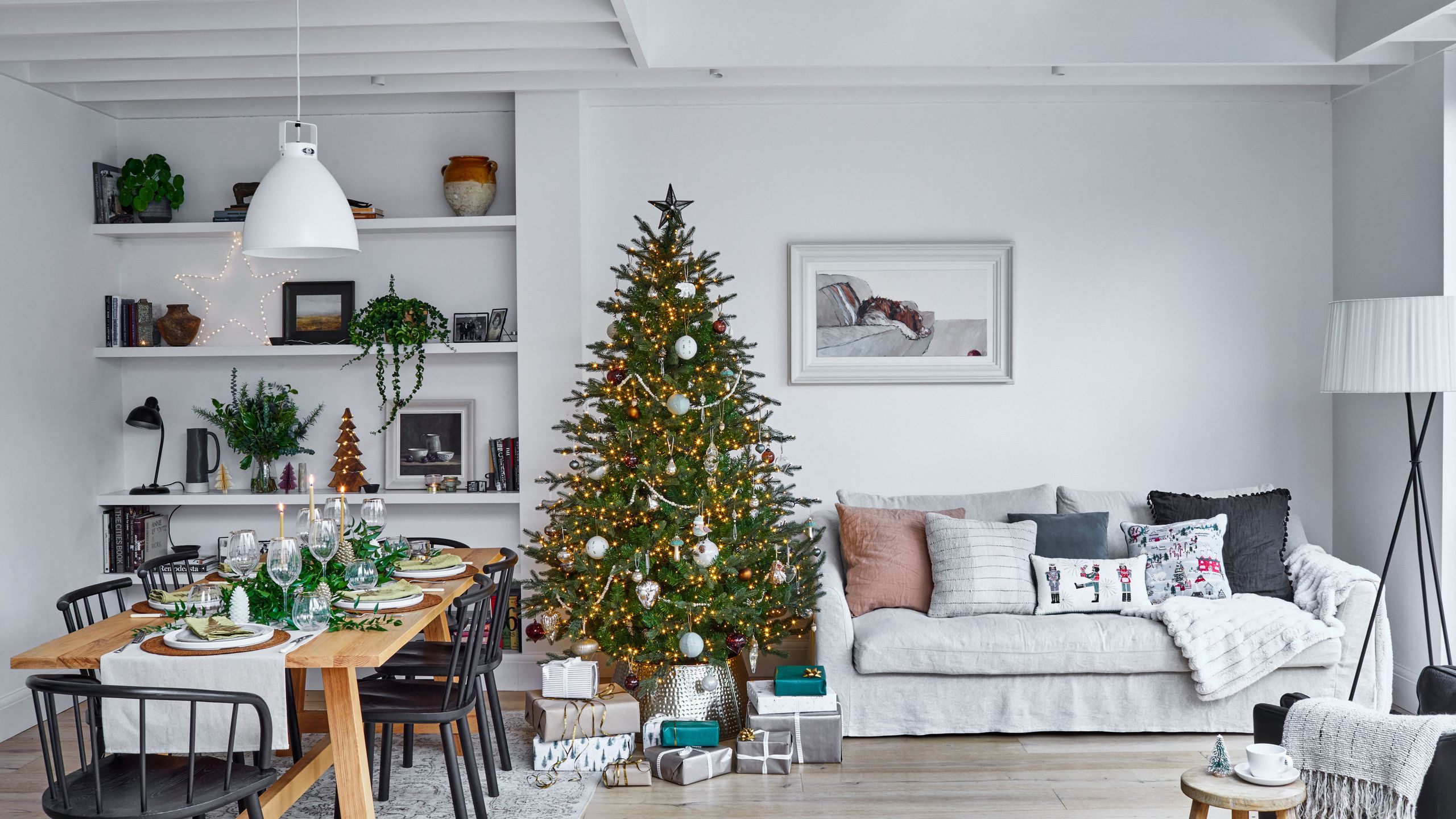 We try the artificial Christmas tree hack to make it look fuller ...