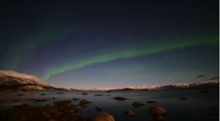 Aurora Over Sweden Lake Timelapse