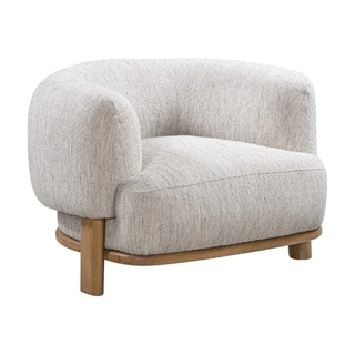 gray boucle accent chair