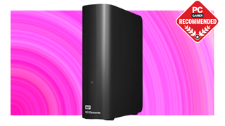 WD Elements Hard drive on a pink background