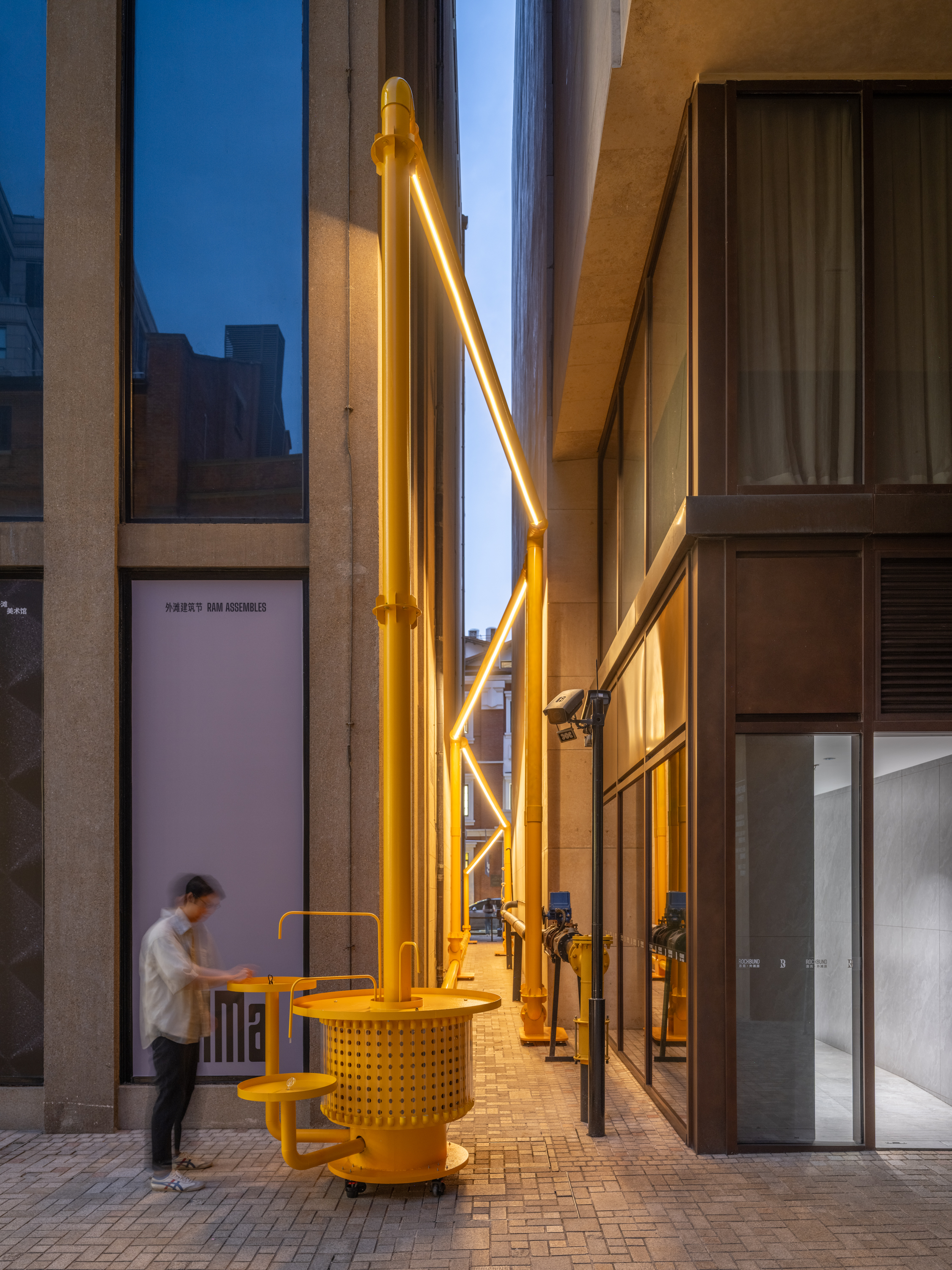 Biennial of Architecture at Rockbund Art Museum installations in the urban realm