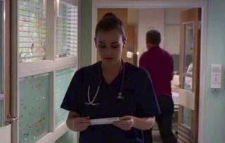 Zosia pregnancy test Holby