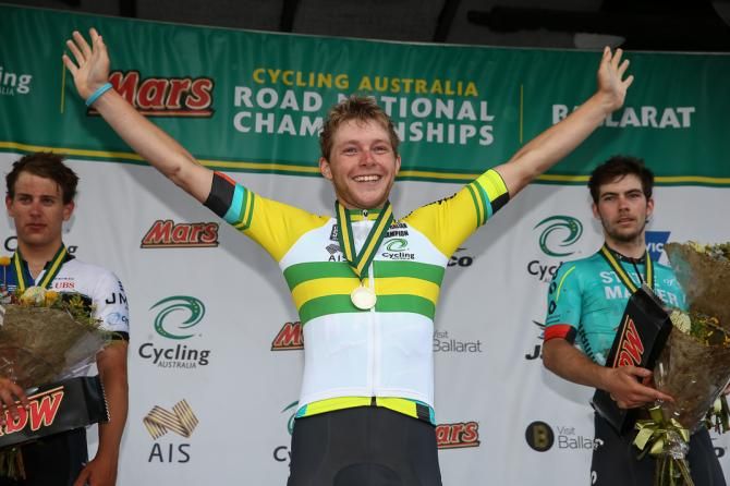 Jesse Kerrison bounced back from the disappointing of his team folding to win the U23 criterium title