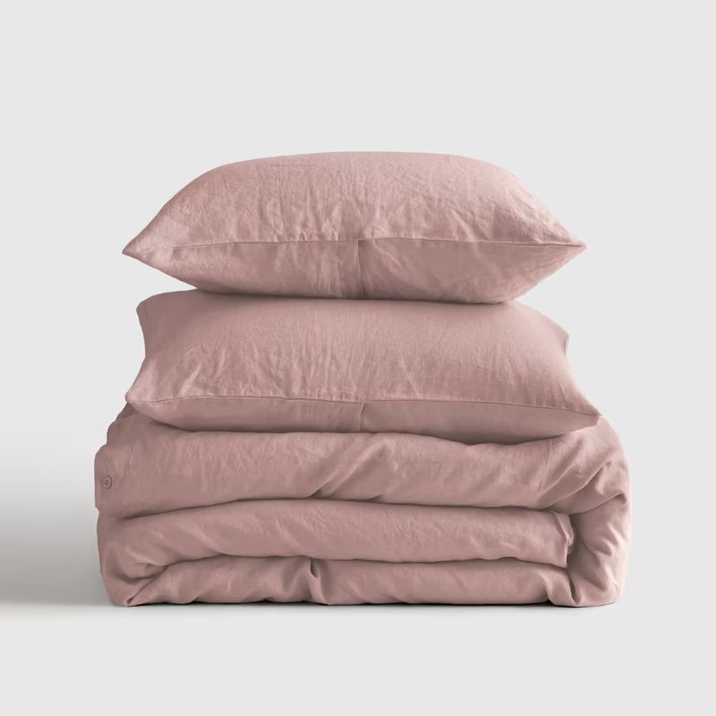 mauve bed linen set