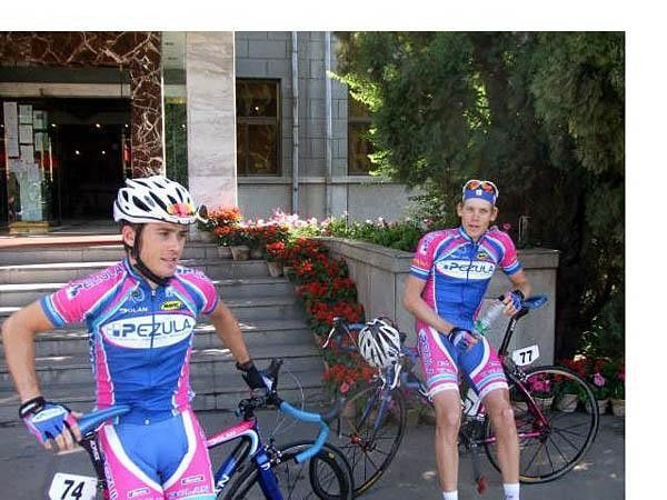 Kieran Page on the left and me on the right.