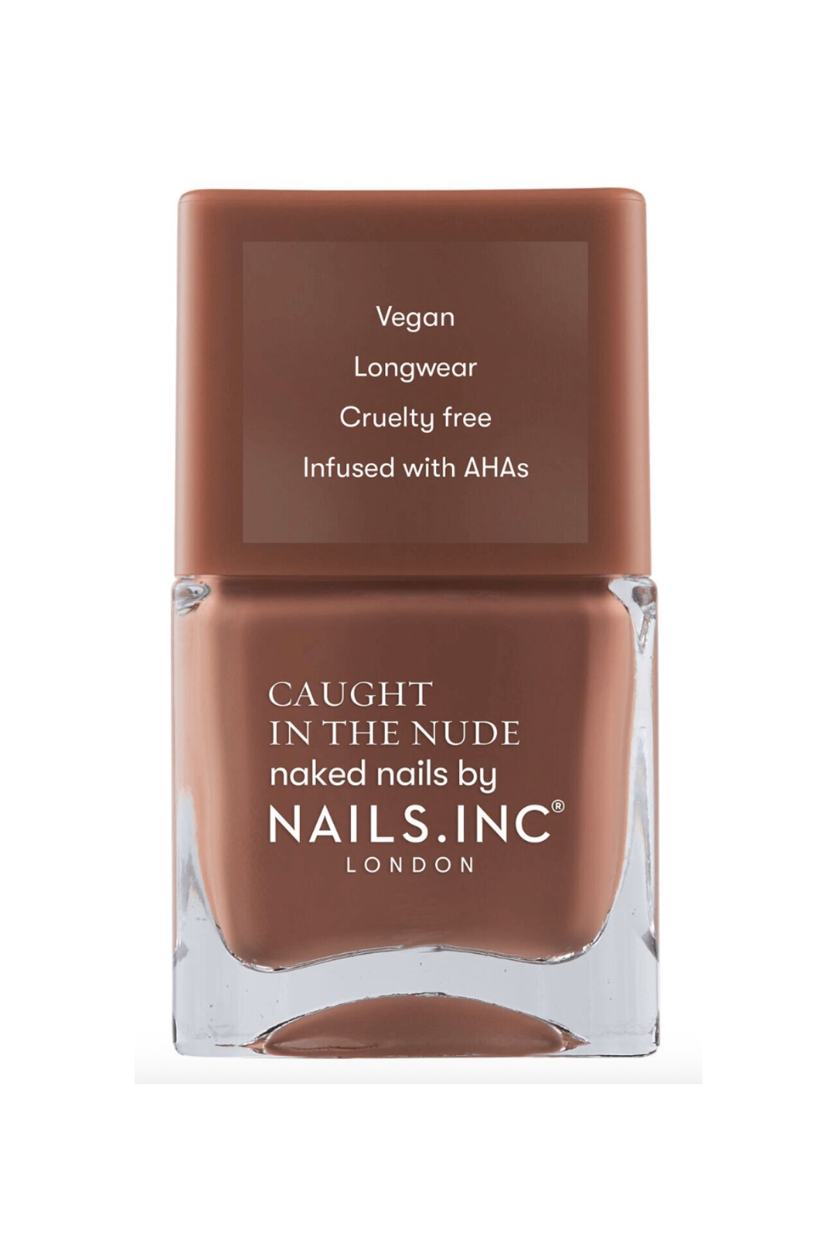 a brown bottle of nail polish