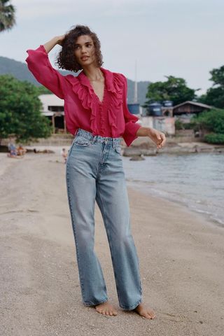 Pink blouse