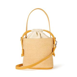 The Drop Women's Dallas Bucket Bag Yellow/natural Straw, One Size