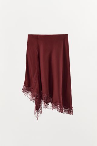 Lace-Trimmed Skirt