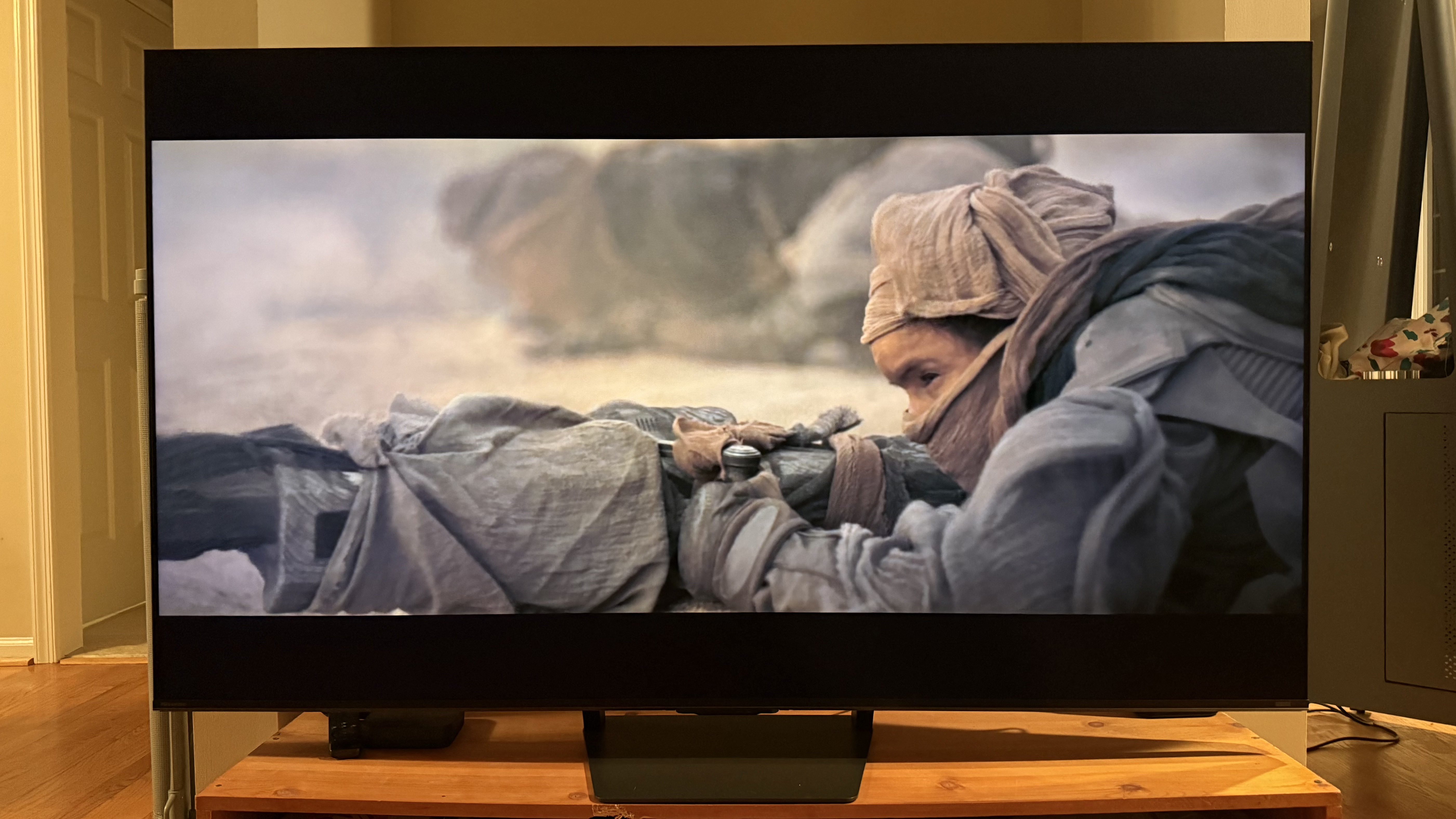 Hisense U7 showcasing its picture quality with a scene from Dune