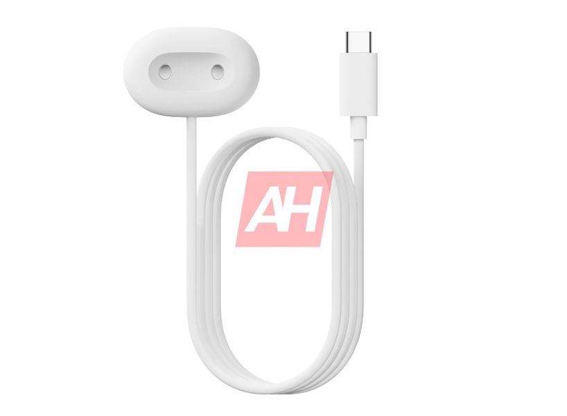A leaked render of the Pixel Watch 4's alleged charging dock, which will hold the device from its side, instead of flat on its back.