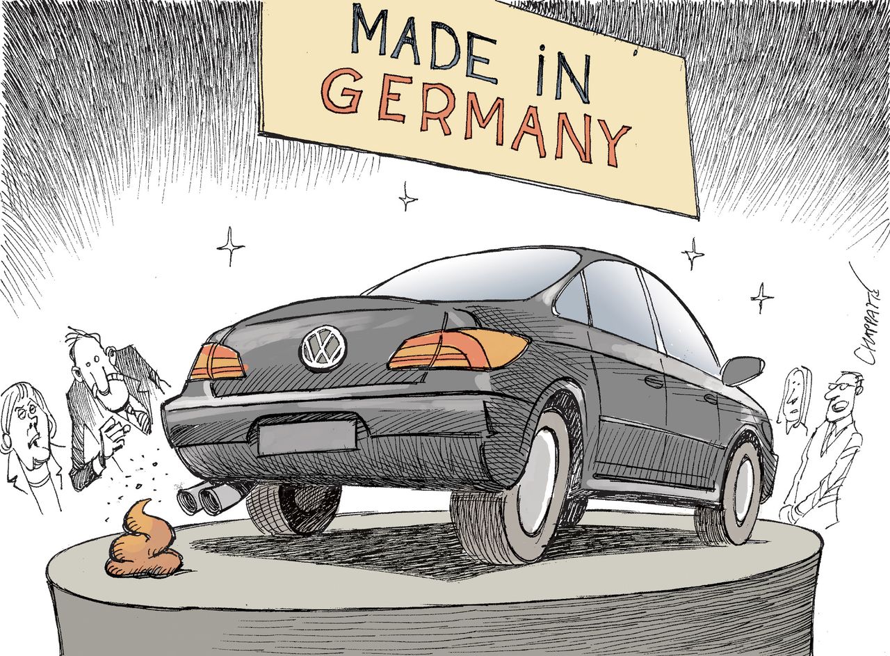 Editorial cartoon World Volkswagen Greece