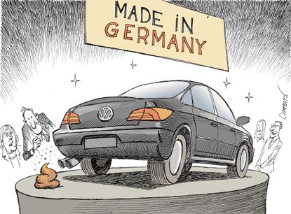Editorial cartoon World Volkswagen Greece