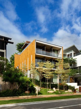 3 storey house with large windows