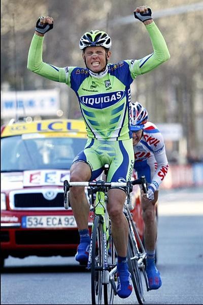 Kjell Carlstr&ouml;m (Liquigas) wins stage 3.