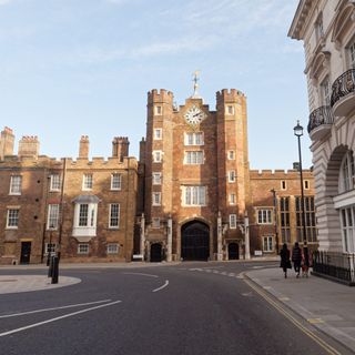 St James's Palace facade at the corner of Pall Mall and St James's Street