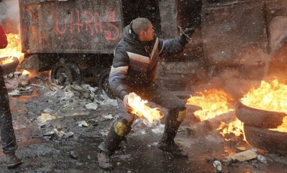 Protestor in Kiev