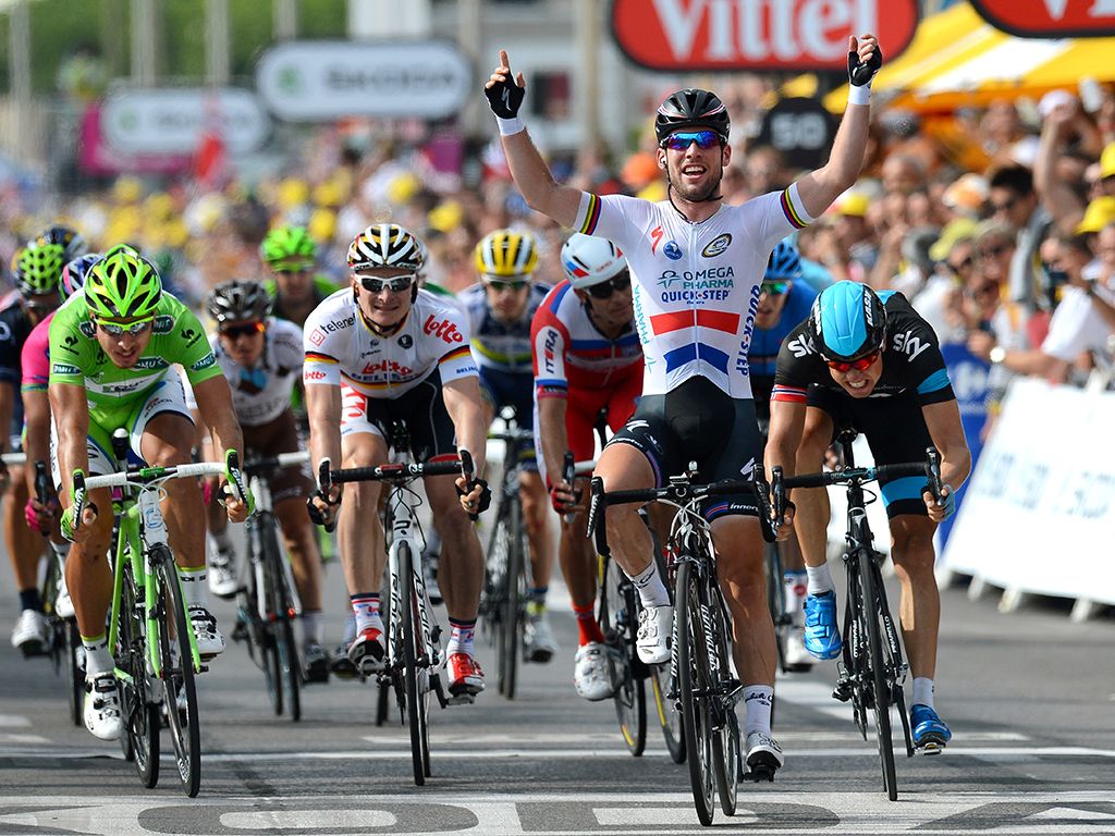 Seven top-three finishes (including one victory) and the green jersey at the 2013 Tour de France
