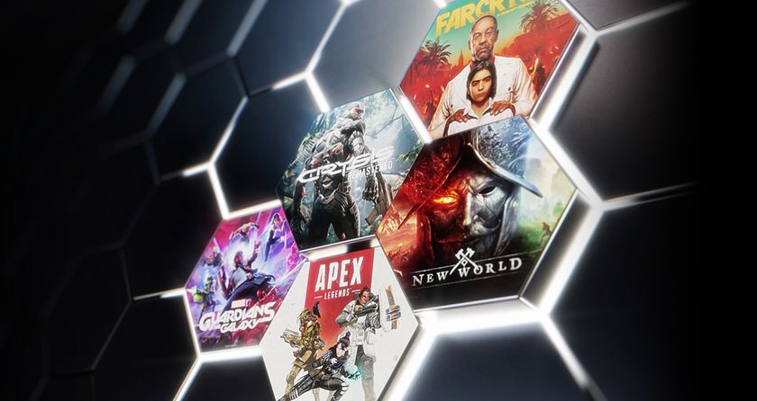 a promotional image for Nvidia GeForce Now