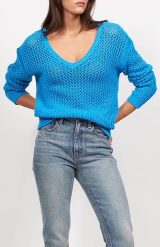 Tate Open Stitch Cotton Blend Sweater