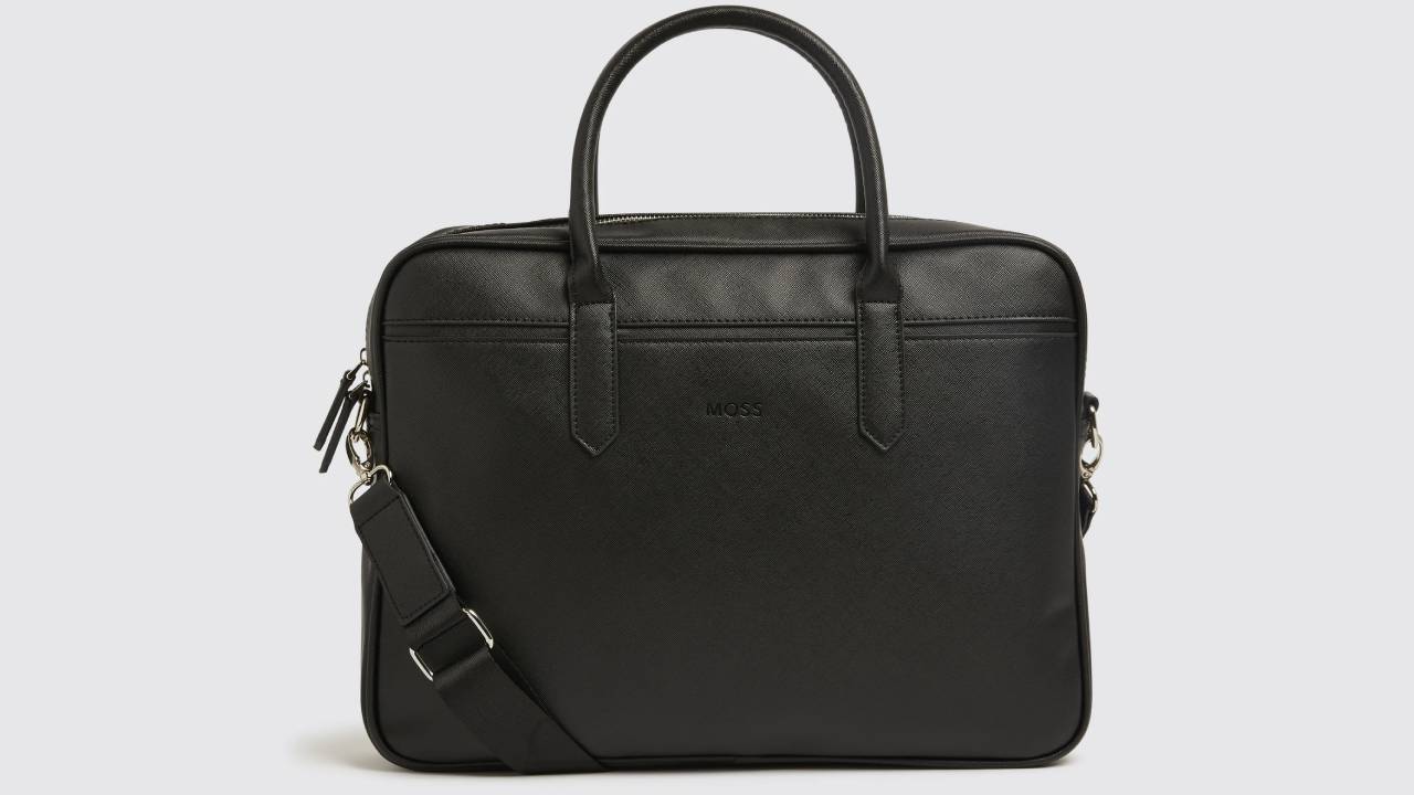Moss Saffiano Attache Bag