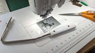 Janome Continental M7 review, a close up of the main sewing area