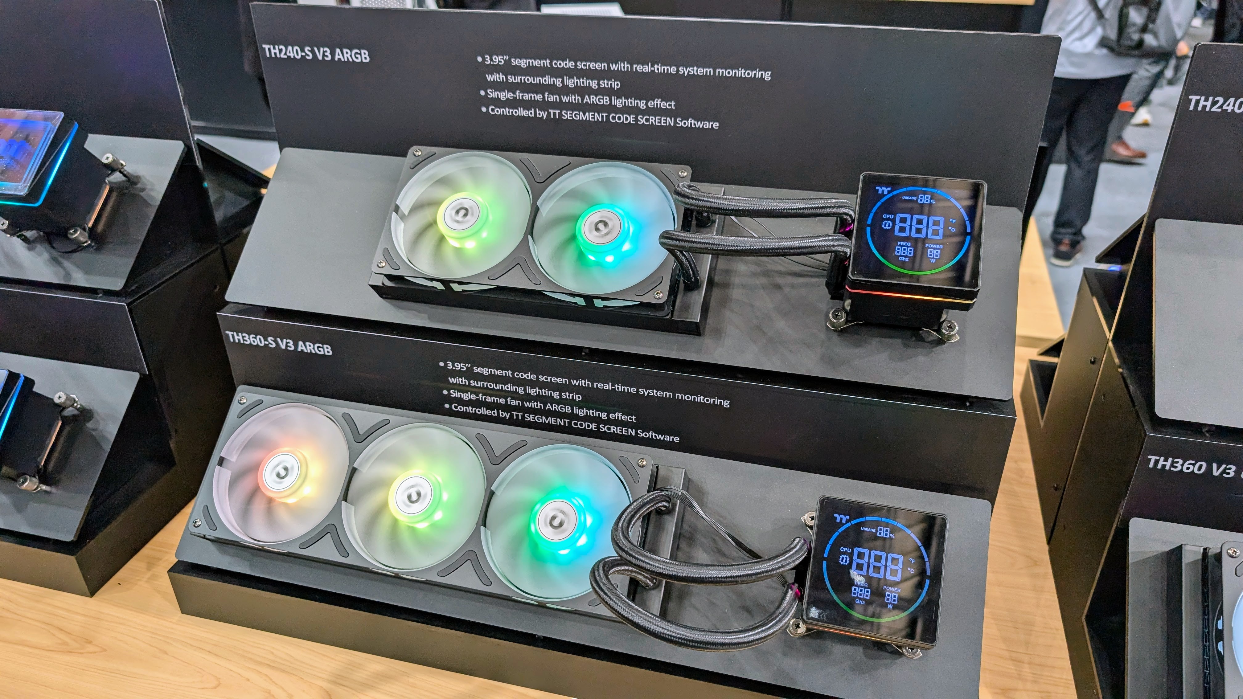 Thermaltake TH240-S V3 ARGB and TH360-S V3 ARGB AIO coolers at Computex 2025