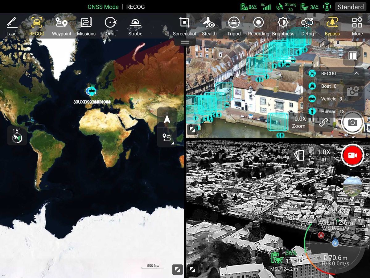 Screengrab showing Autel Smart Controller V3 views