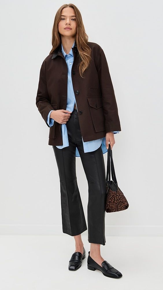Rag &amp; Bone Irina Leather Kick Flare Pants