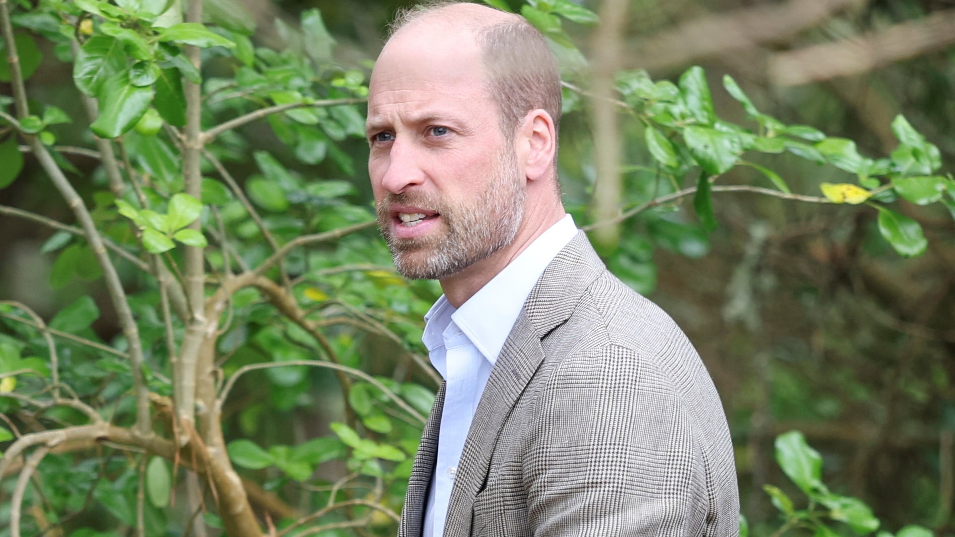 Prince William arrives to replant a shelterbelt tree in St Mary's on May 22, 2026