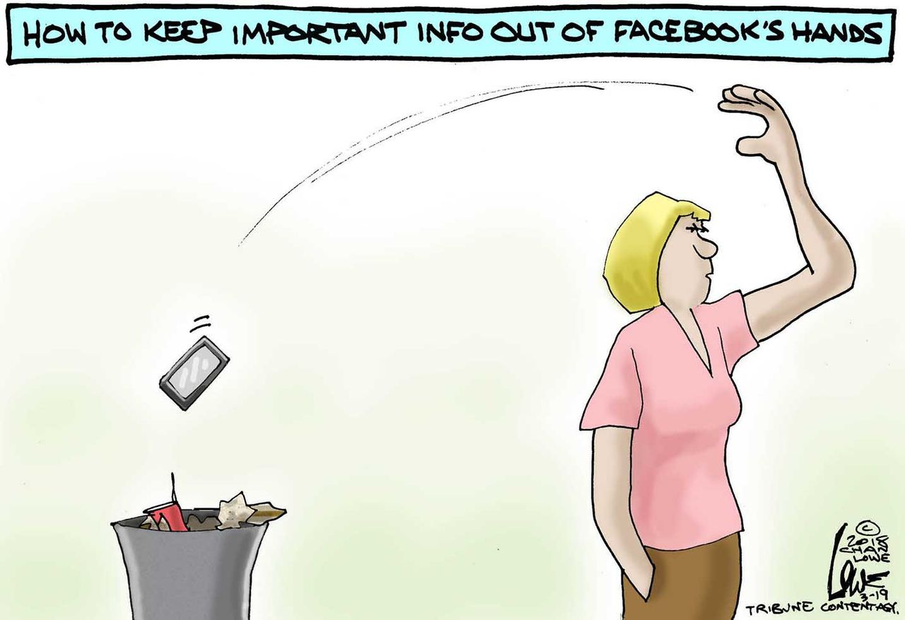 Political cartoon U.S. Facebook Cambridge Analytica data thieves