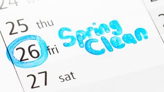 A calendar reading 'Spring Clean'