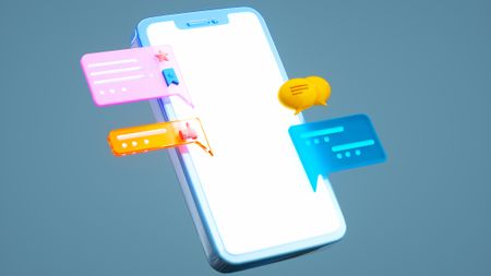 A smartphone with notifications 