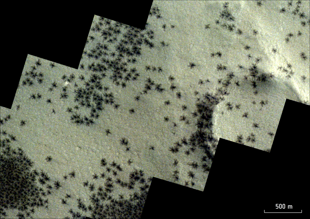Hundreds of black 'spiders' spotted in mysterious 'Inca City' on Mars ...