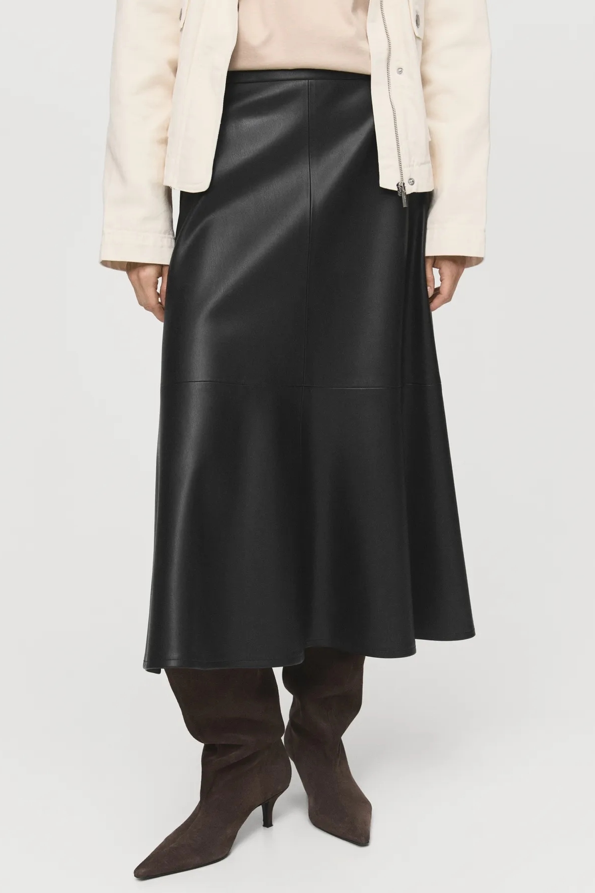 Mango , Faux-Effect Midi-Skirt 