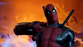 Marvel's Midnight Suns' Deadpool posing