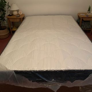 DreamCloud mattress in plastic