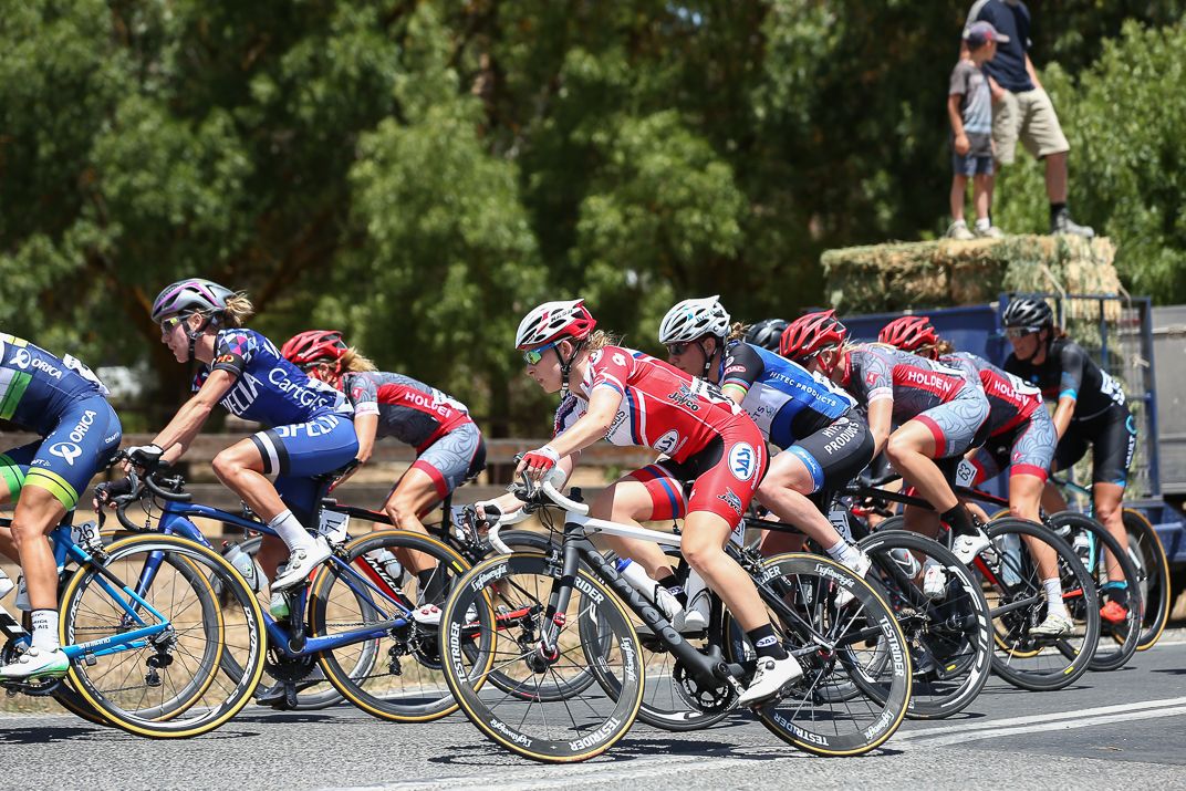 The bunch cornering